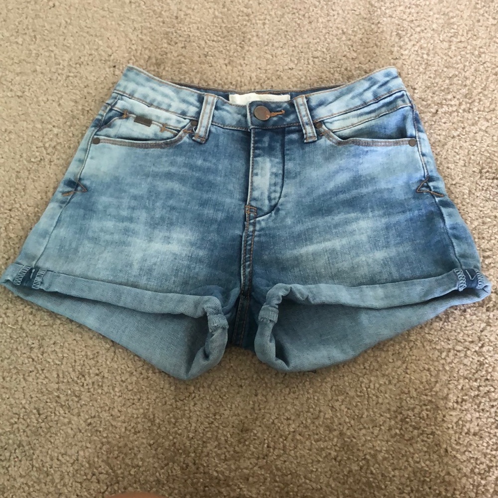 Multi colored high-rise shorts